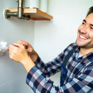 Homeowner performing DIY repairs