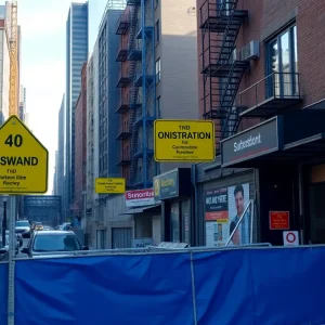 East Harlem construction site for Second Avenue Subway