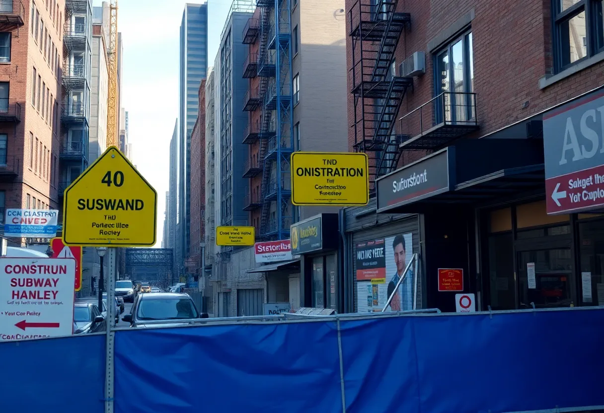 East Harlem construction site for Second Avenue Subway