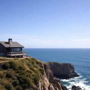 A picturesque family home on a cliff with ocean views.