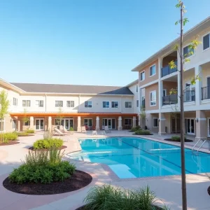Exterior view of The Goldton at Venice, showcasing the senior living community.