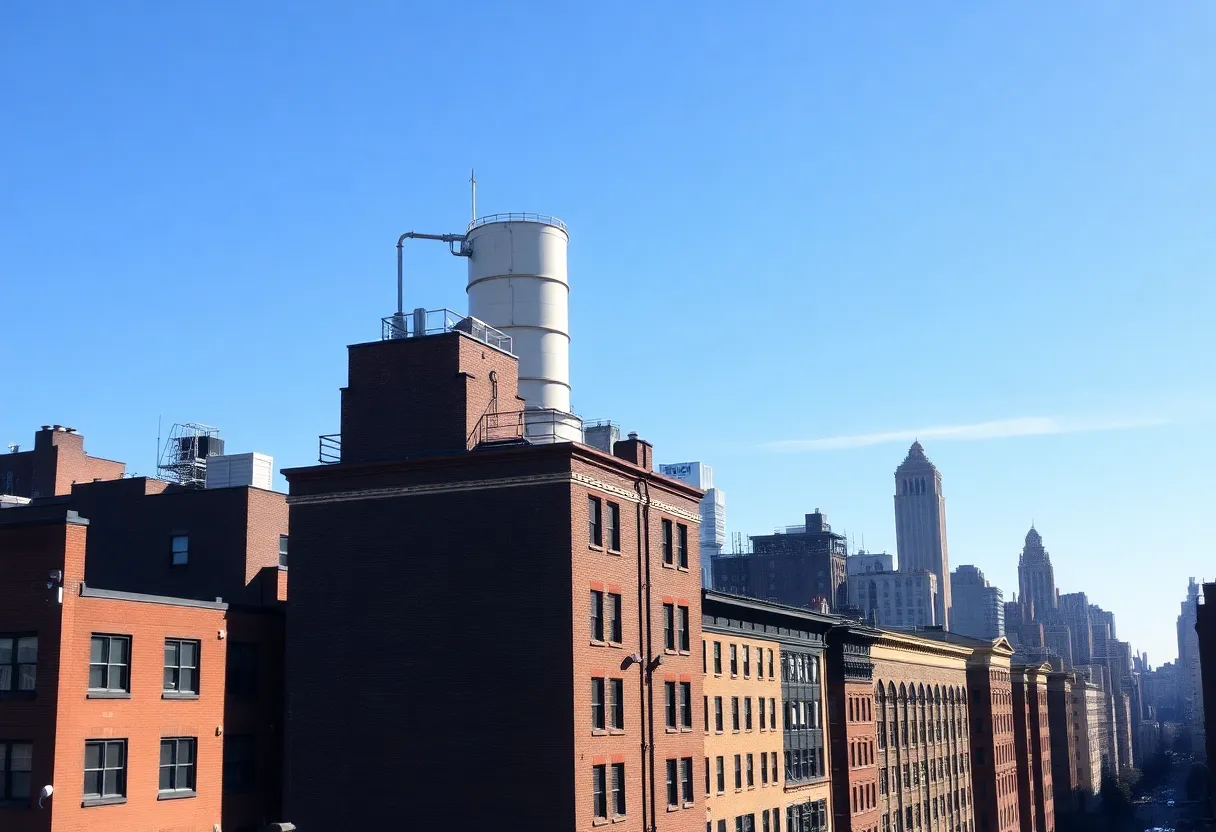 Harlem skyline featuring cooling towers