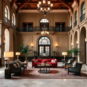 Conceptual rendering of the renovated Hotel Elysée lobby