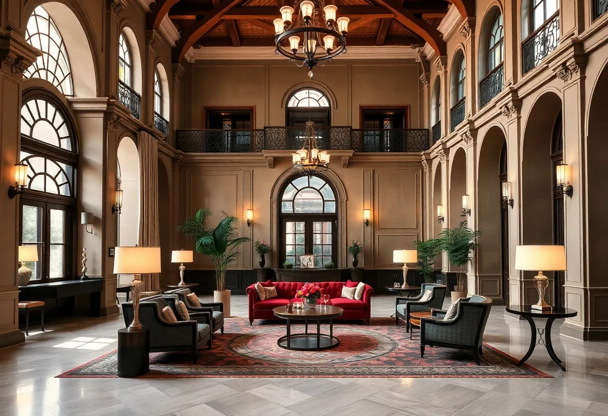 Conceptual rendering of the renovated Hotel Elysée lobby