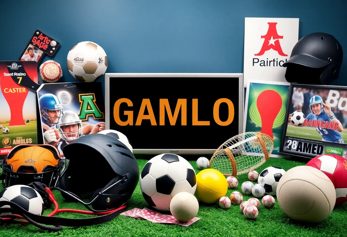 Visual representation of gambling advertisements in sports.