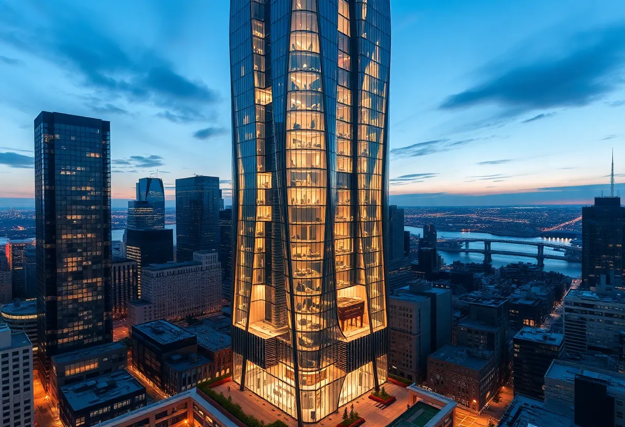Conceptual image of a new skyscraper in Long Island City