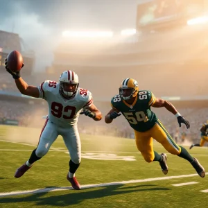 Enhanced gameplay scene from Madden NFL 26