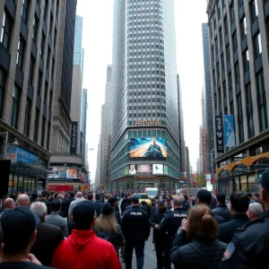 Police investigating the Midtown Manhattan shooting scene