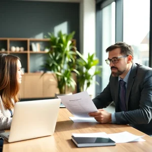First-time homebuyer negotiating in an office
