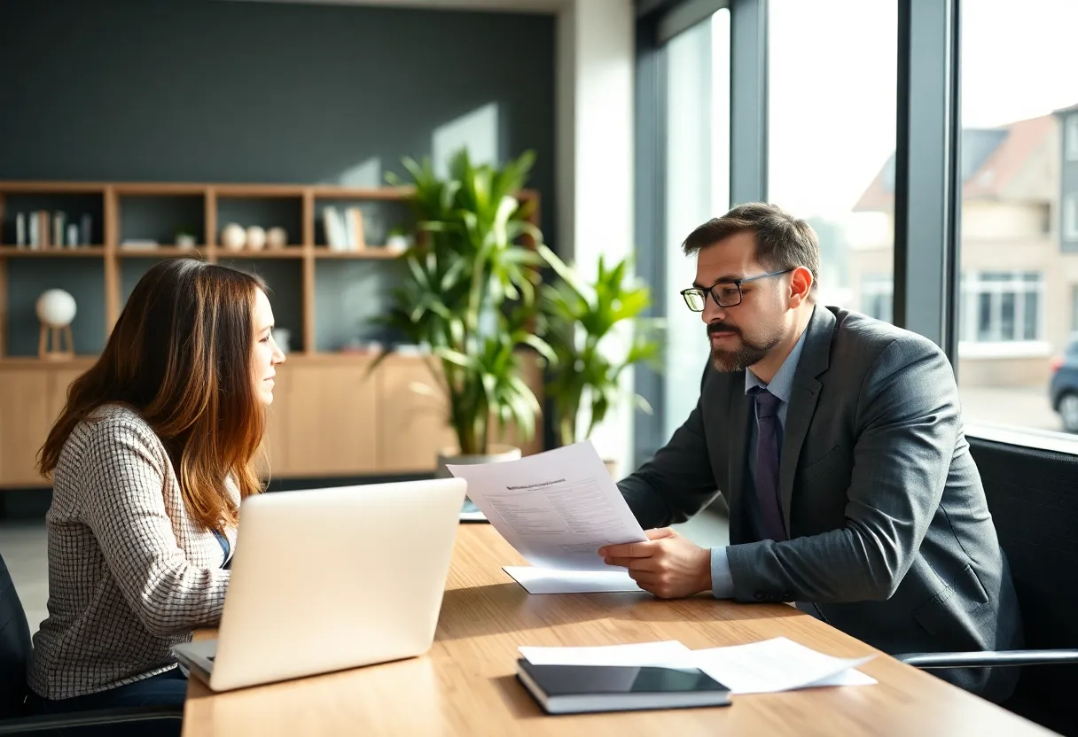 First-time homebuyer negotiating in an office