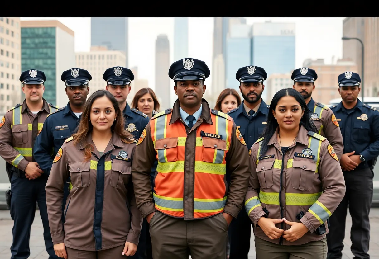 Diverse law enforcement officers in uniform