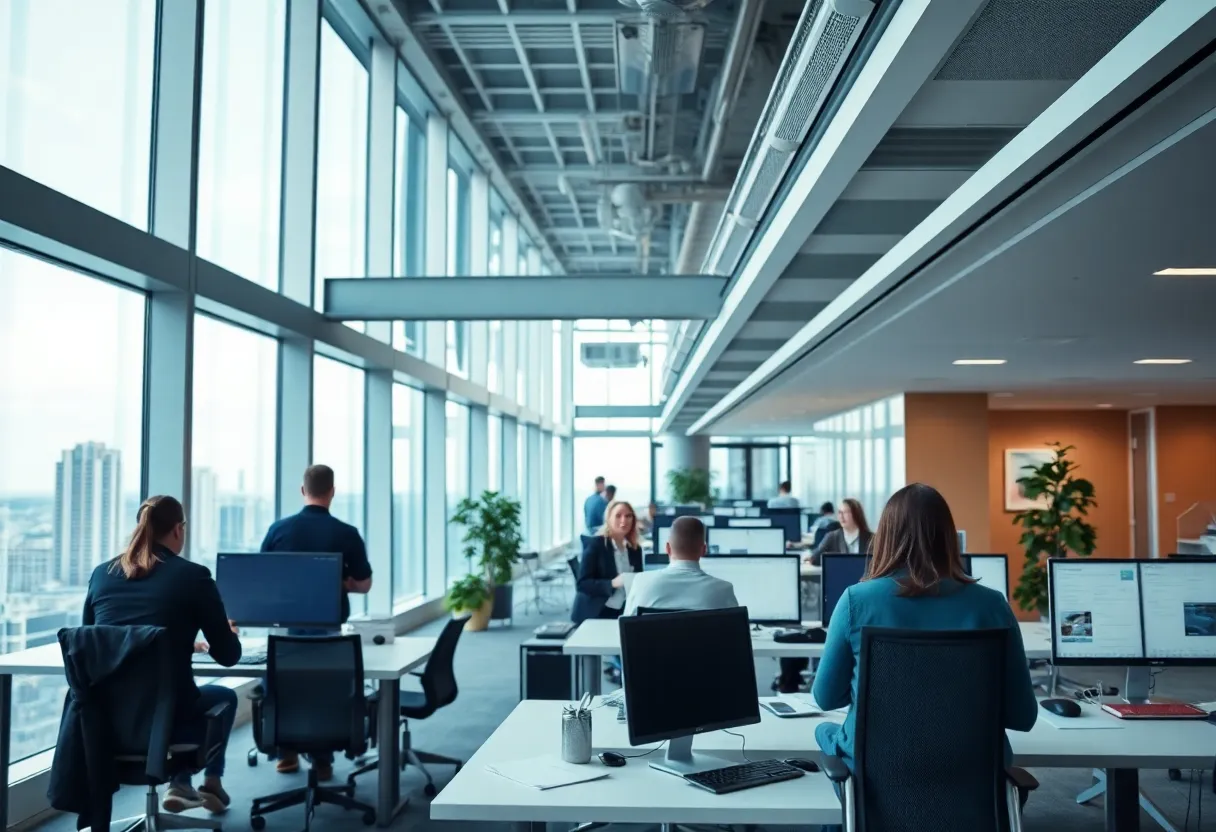 Interior of the new office space for New York State Office of General Services