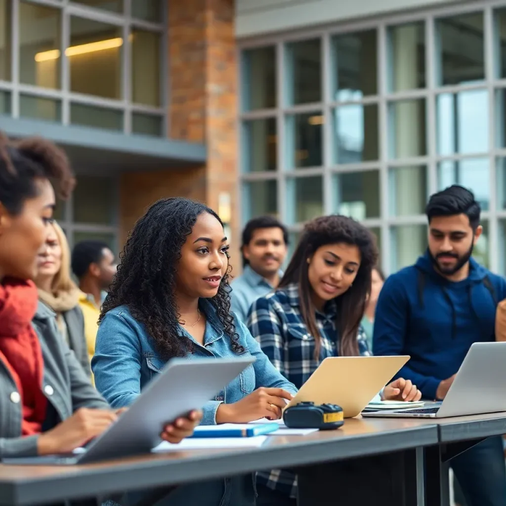 Diverse individuals participating in workforce training programs in New York
