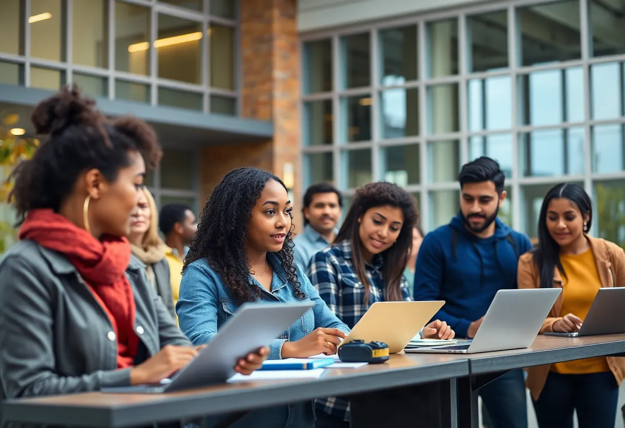 Diverse individuals participating in workforce training programs in New York