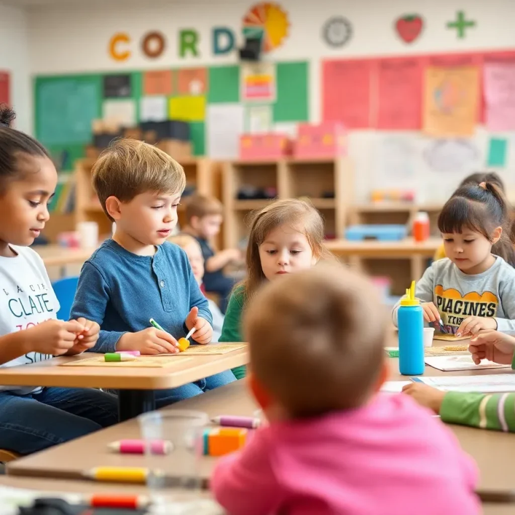Children participating in after-school activities in New York City programs.