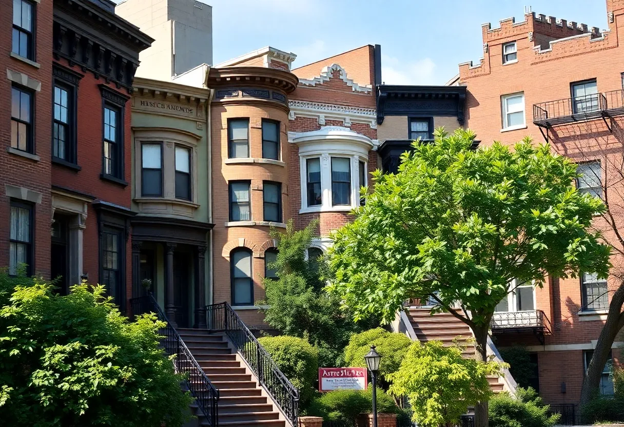 A view of various housing types in New York City.