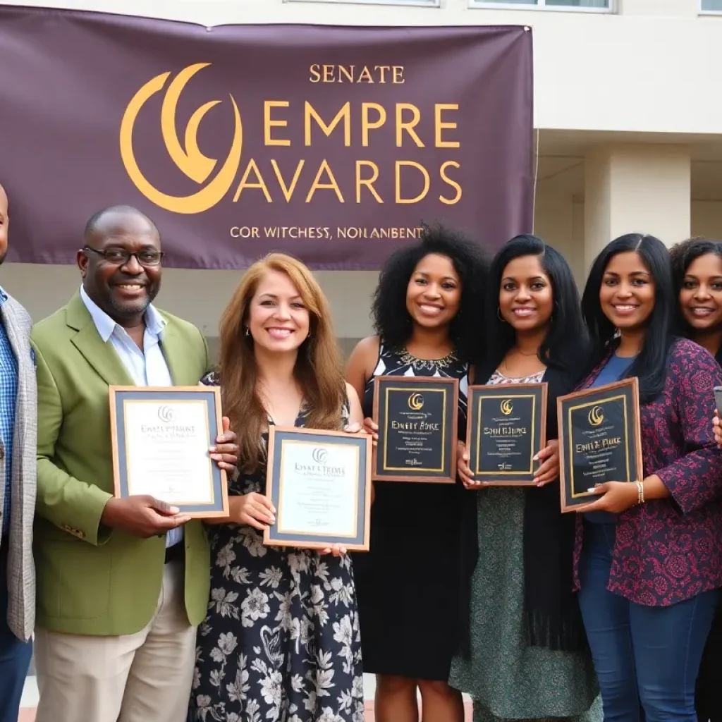Local business owners at the Oneida County Senate Empire Awards ceremony