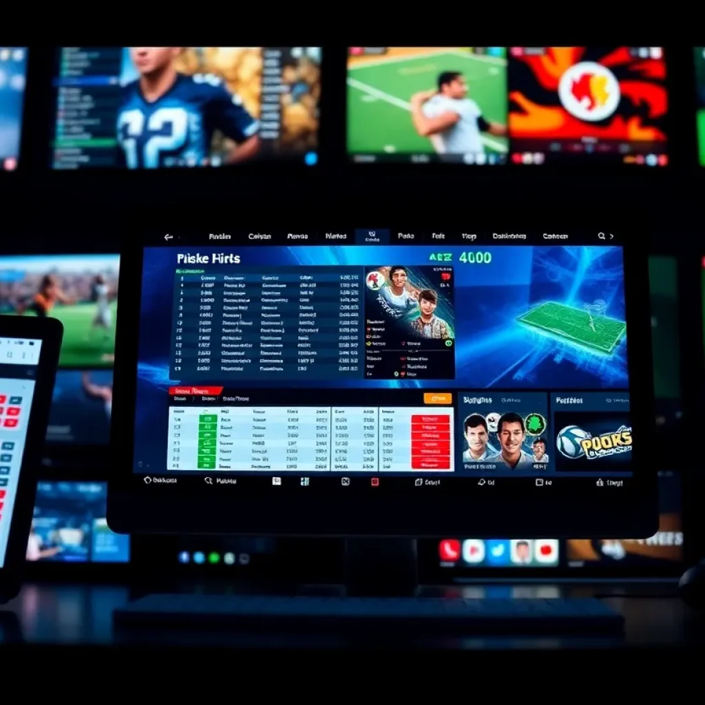 Illustration of online sports betting platforms