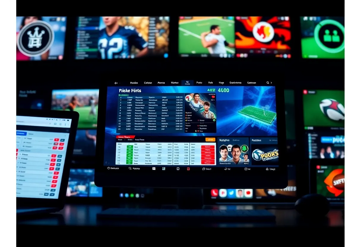 Illustration of online sports betting platforms