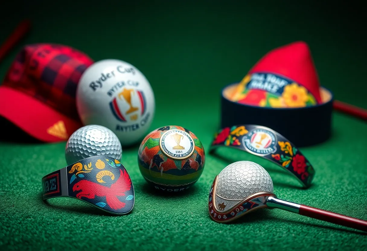 Artistic golf accessories from PRG Golf's Ryder Cup Collection