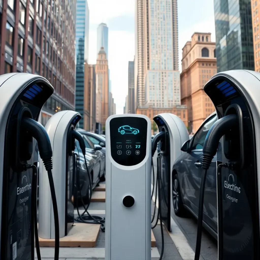 Revel electric vehicle charging station in NYC