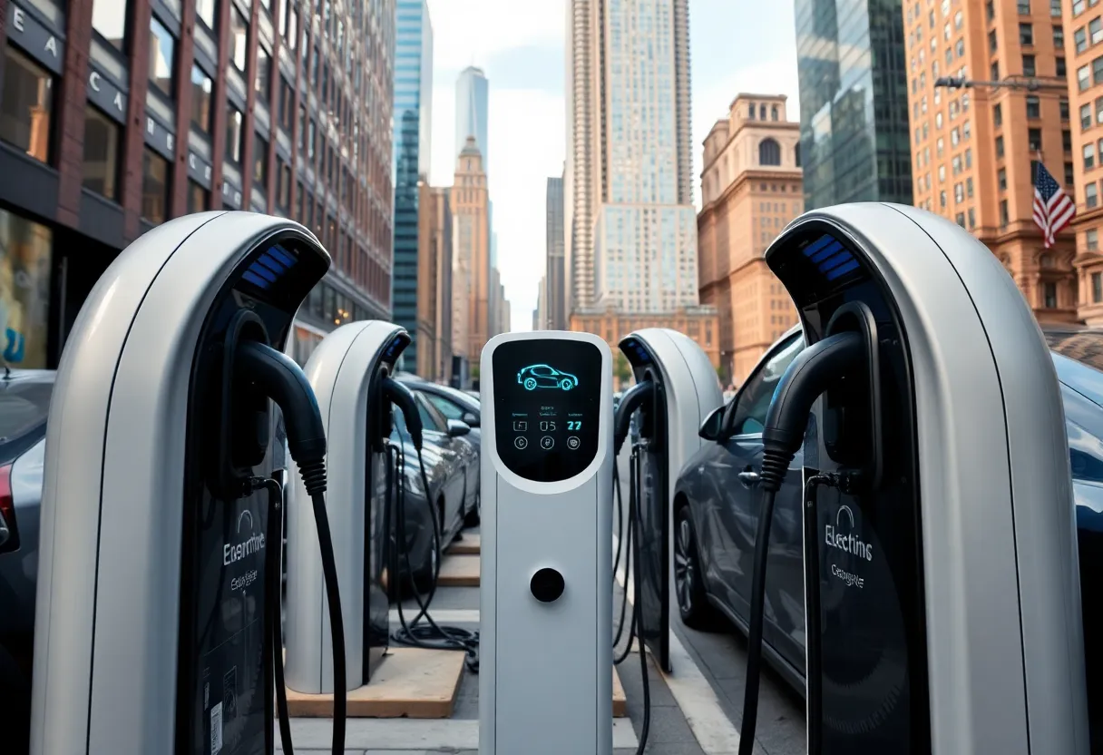Revel electric vehicle charging station in NYC