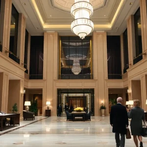 Luxurious lobby of The Ritz-Carlton, New York Central Park