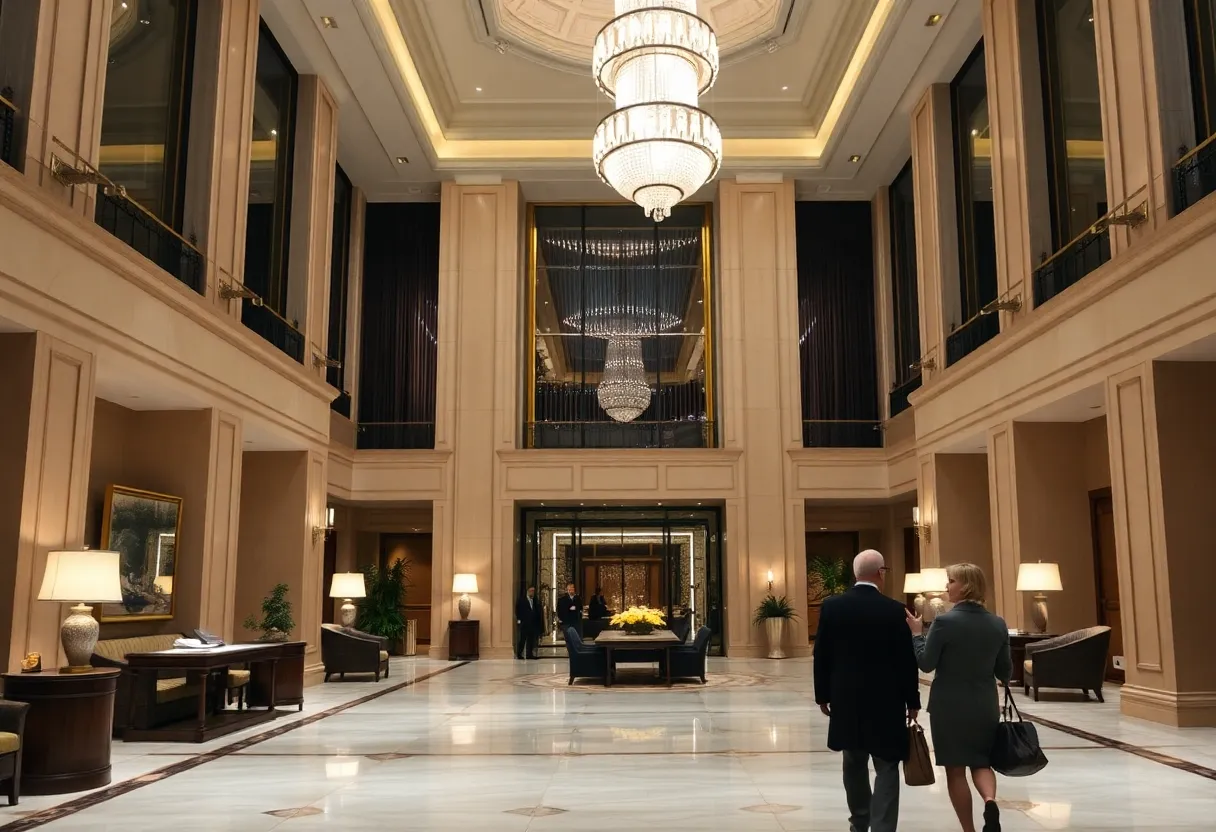 Luxurious lobby of The Ritz-Carlton, New York Central Park