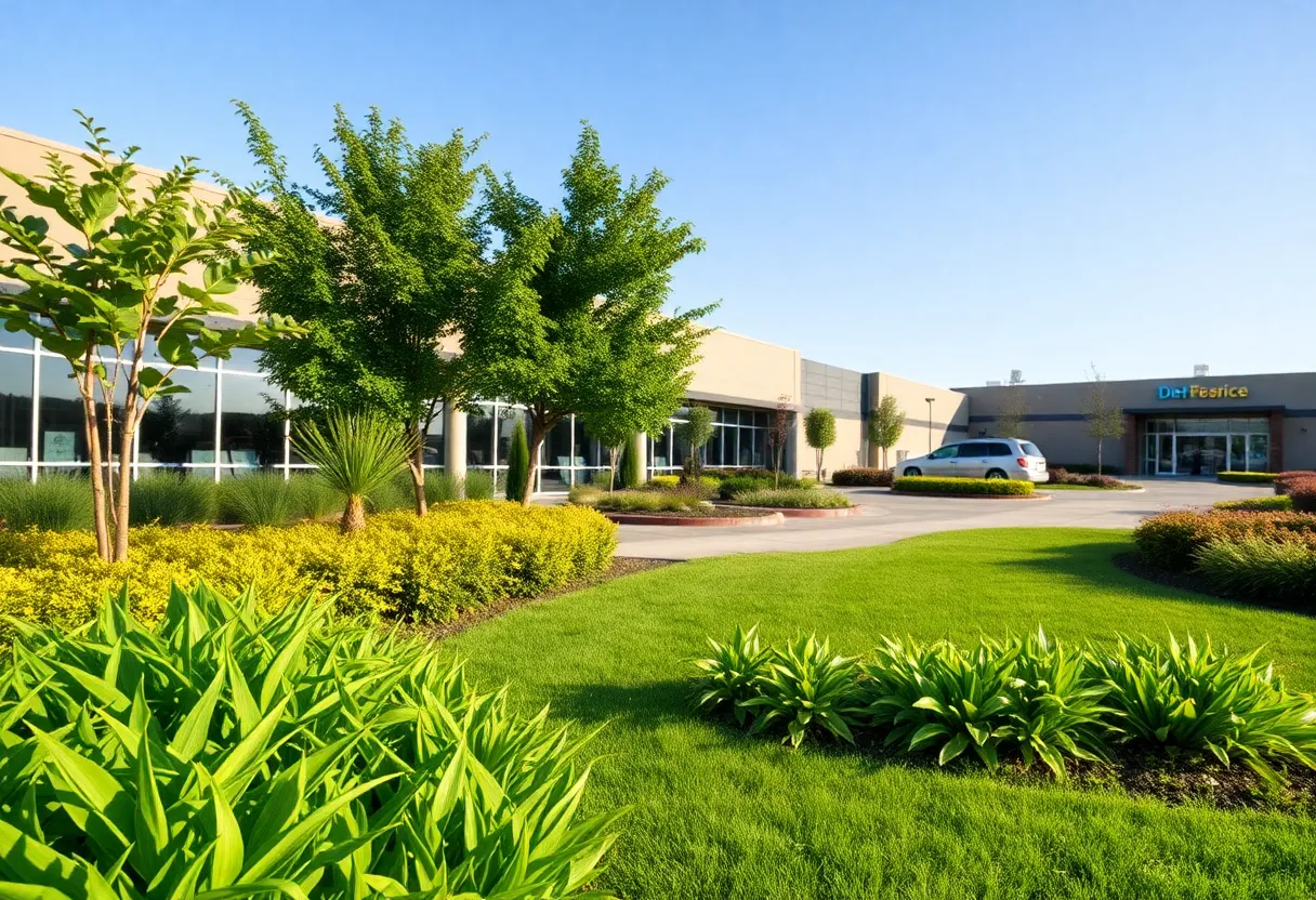 Commercial landscaping services provided by Riverview Landscapes