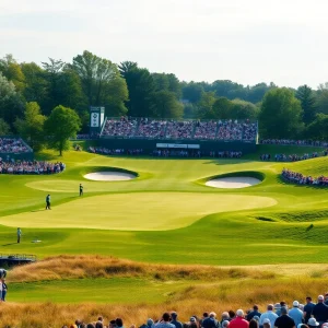 View of Bethpage Black Golf Course during Ryder Cup preparations
