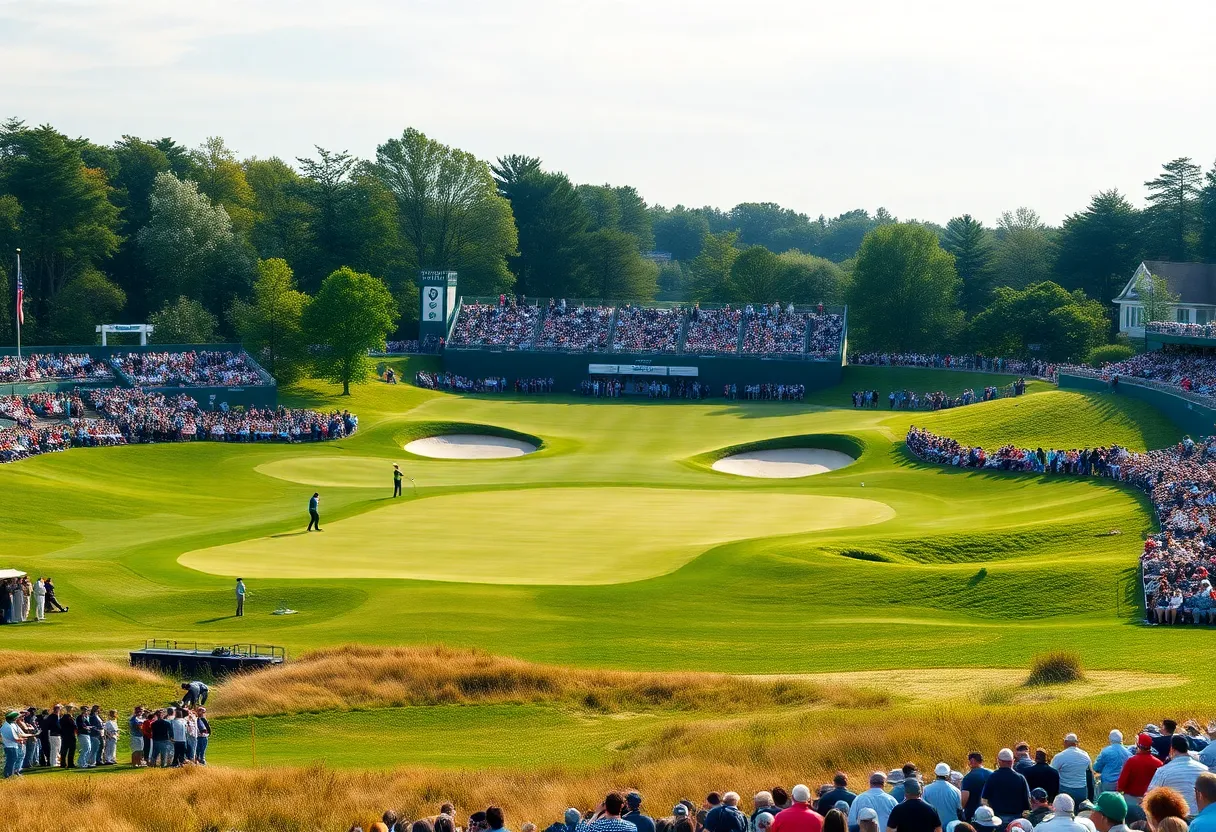 View of Bethpage Black Golf Course during Ryder Cup preparations
