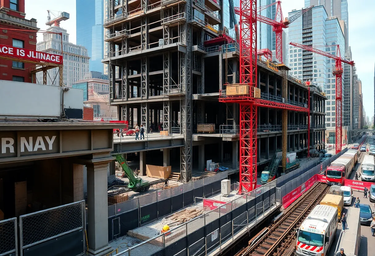 Construction site of the Second Avenue subway in New York City