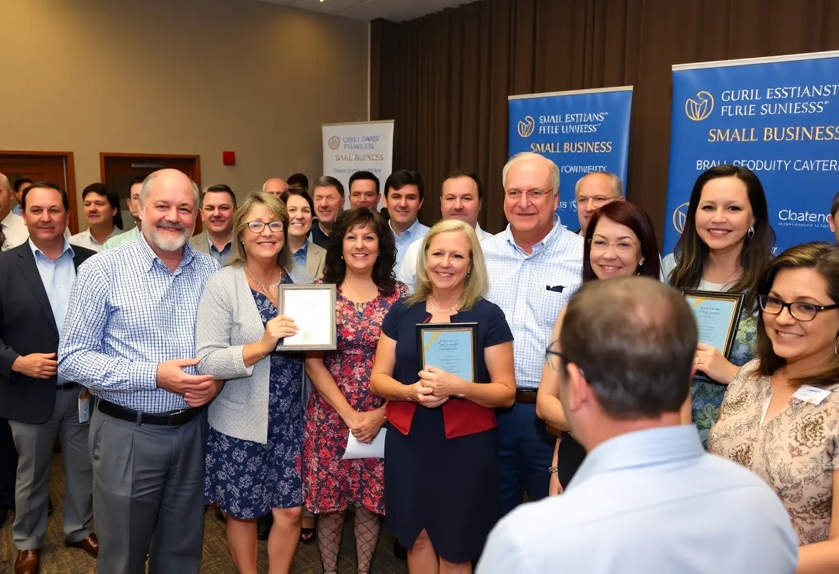 Attendees at the Small Business Awards ceremony celebrating local entrepreneurs in Camillus, NY.