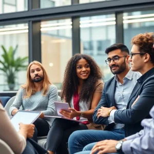 Panel discussion among tech professionals in NYC