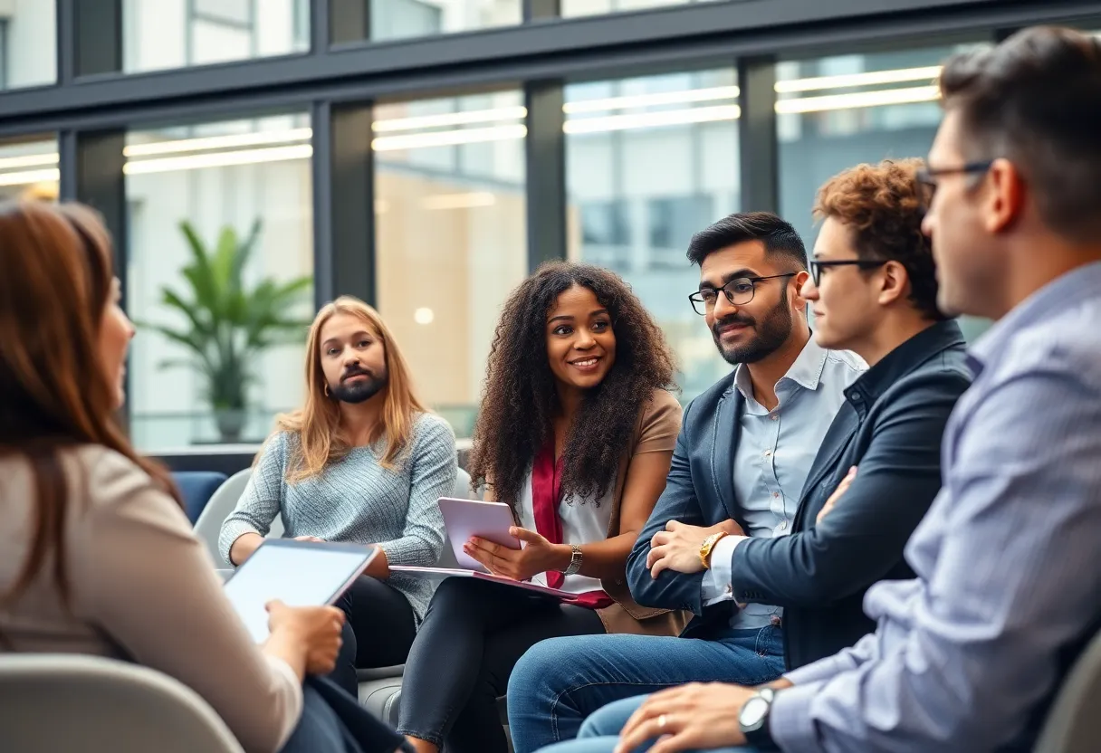 Panel discussion among tech professionals in NYC