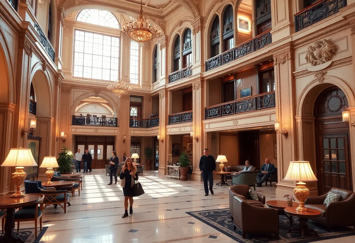 Lobby of The Barclay Hotel showcasing historic architecture