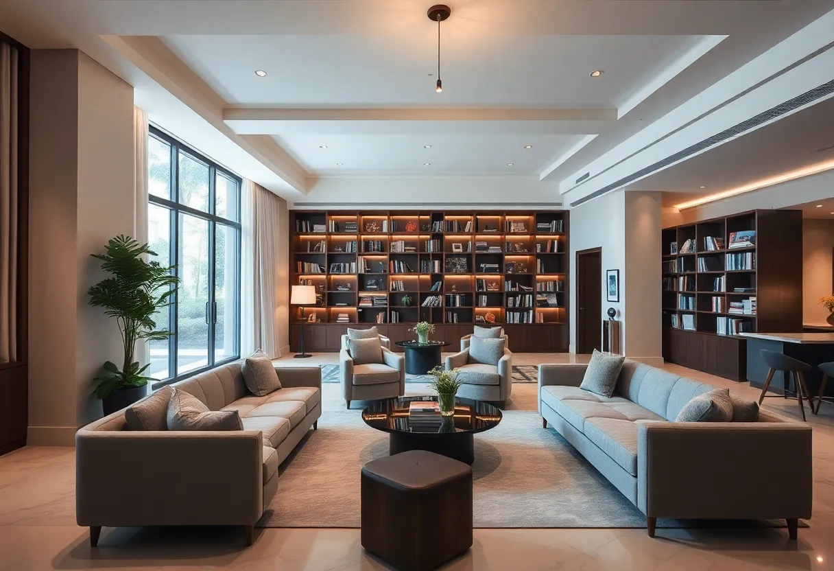 Minimalist design lobby of The Mercer Hotel in SoHo