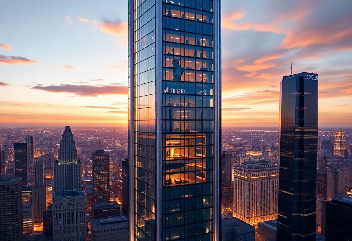 Rendering of The Torch, a 52-story hotel skyscraper in Midtown Manhattan.