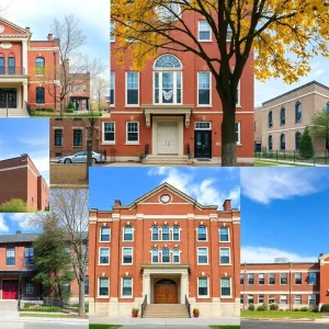 Collage of public elementary schools in New York City