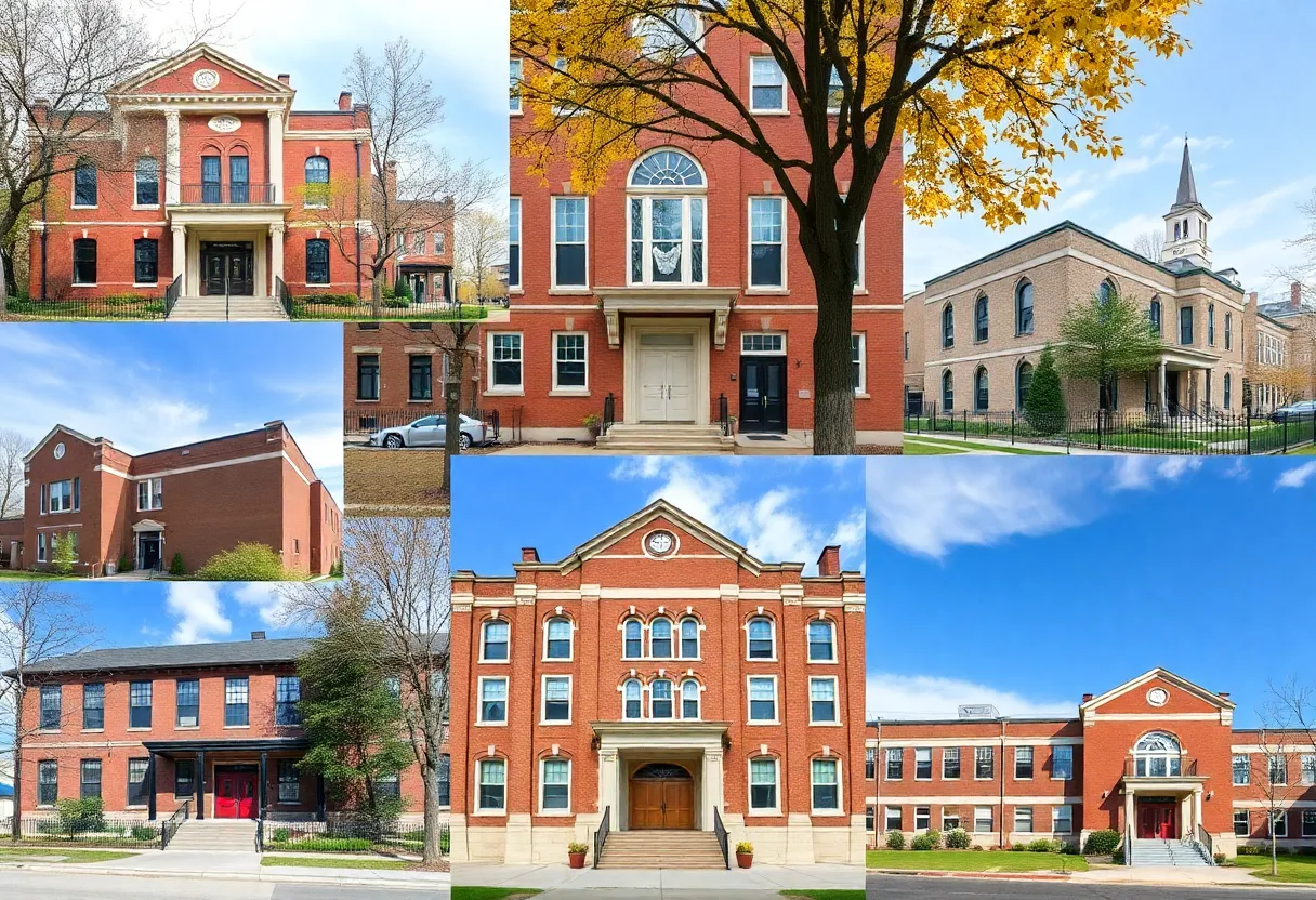 Collage of public elementary schools in New York City