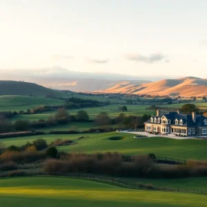 Luxurious golf resort in Scotland with lush landscapes