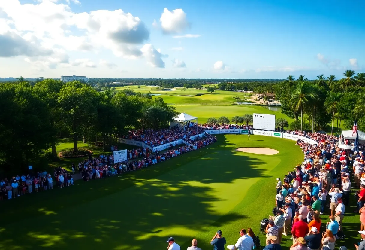A view of the Trump National Doral golf course during a tournament