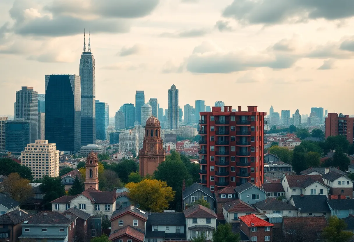 Visual representation of wealth disparity in urban locations