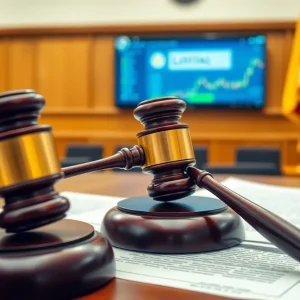 Courtroom representation of Zelle fraud lawsuit