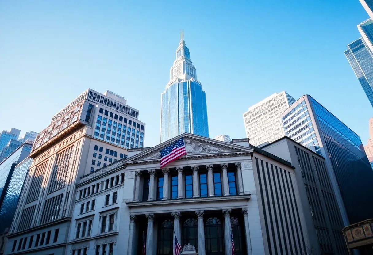 New York Stock Exchange with AstraZeneca branding