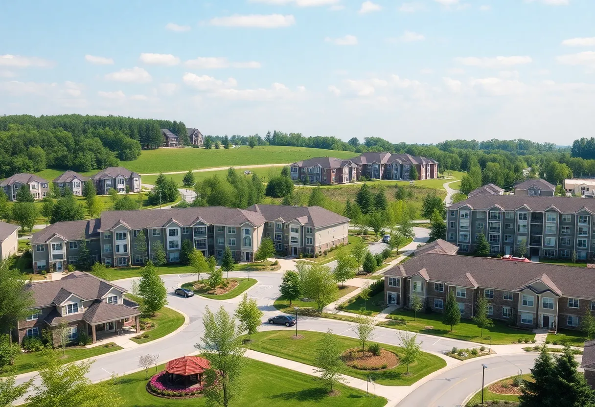 Artist's rendering of Beechwood Homes South Creek retirement community