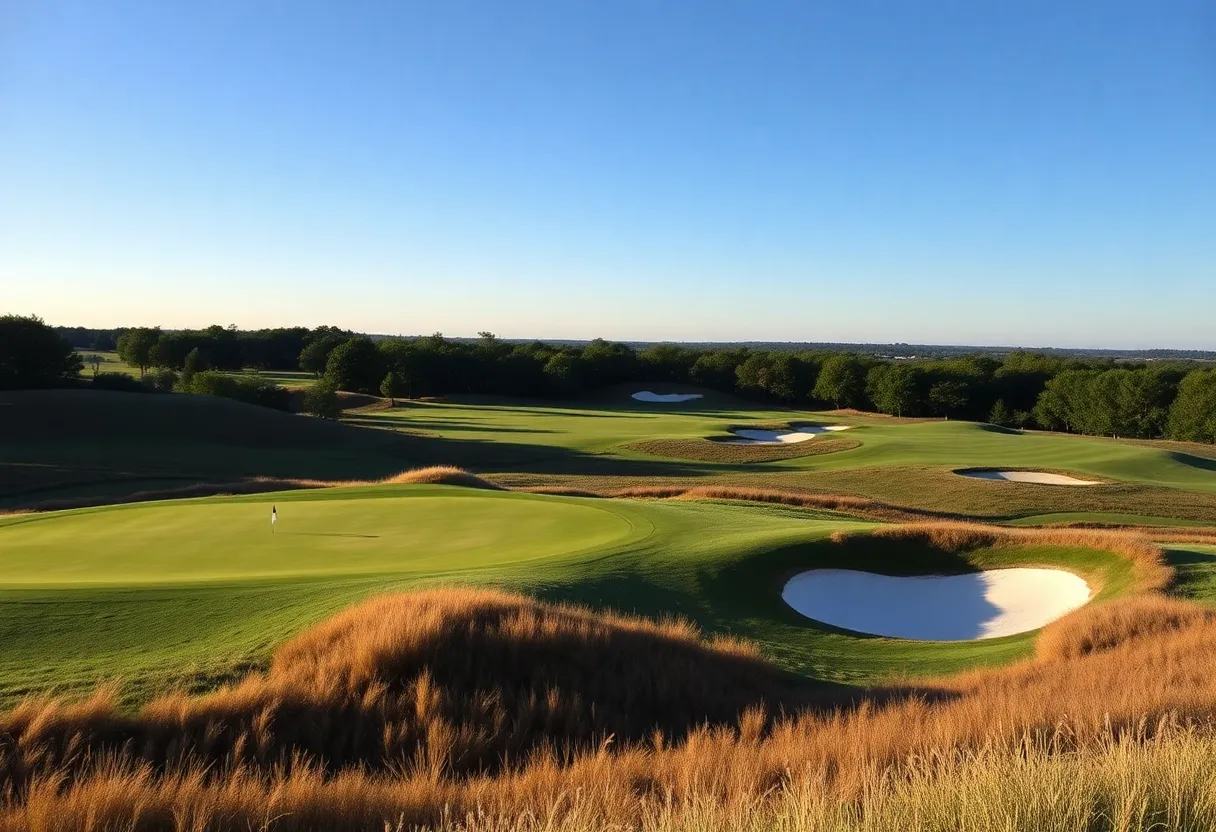 A scenic view of the challenging Bethpage Black Golf Course
