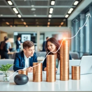 Visual representation of wealth management growth