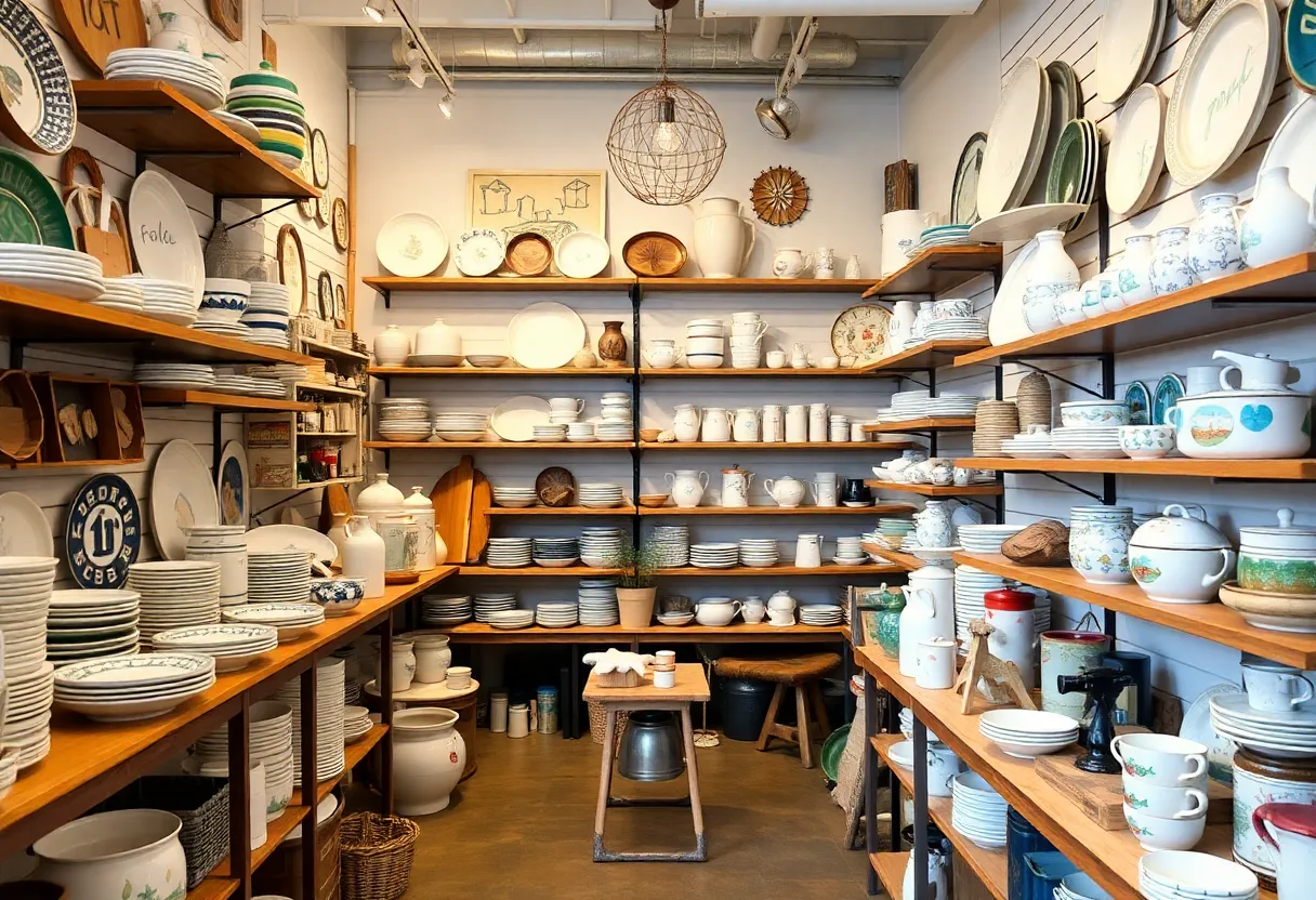 New Fishs Eddy store in Dumbo, Brooklyn filled with dishware