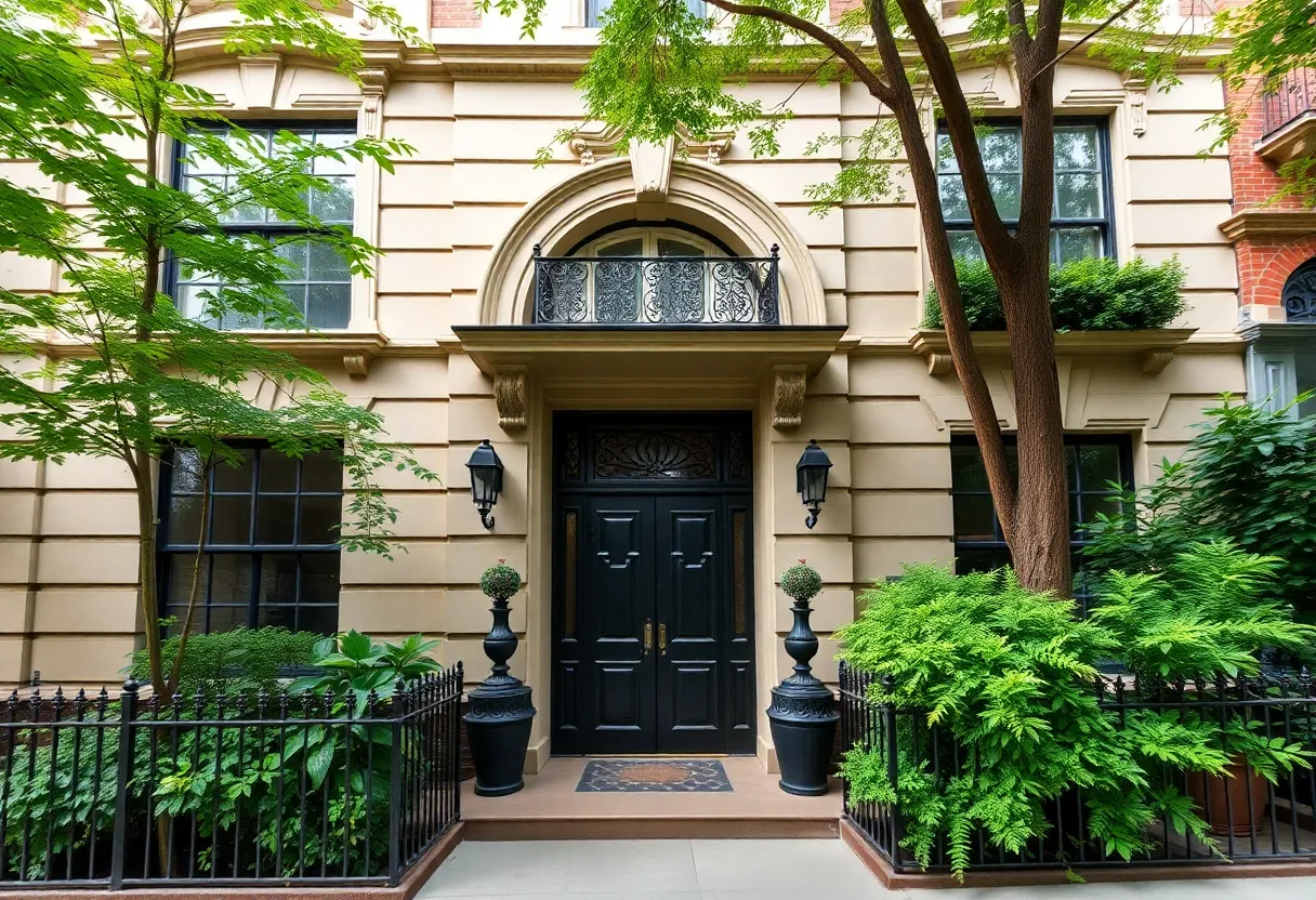 Exterior view of a historic townhouse on the Upper East Side